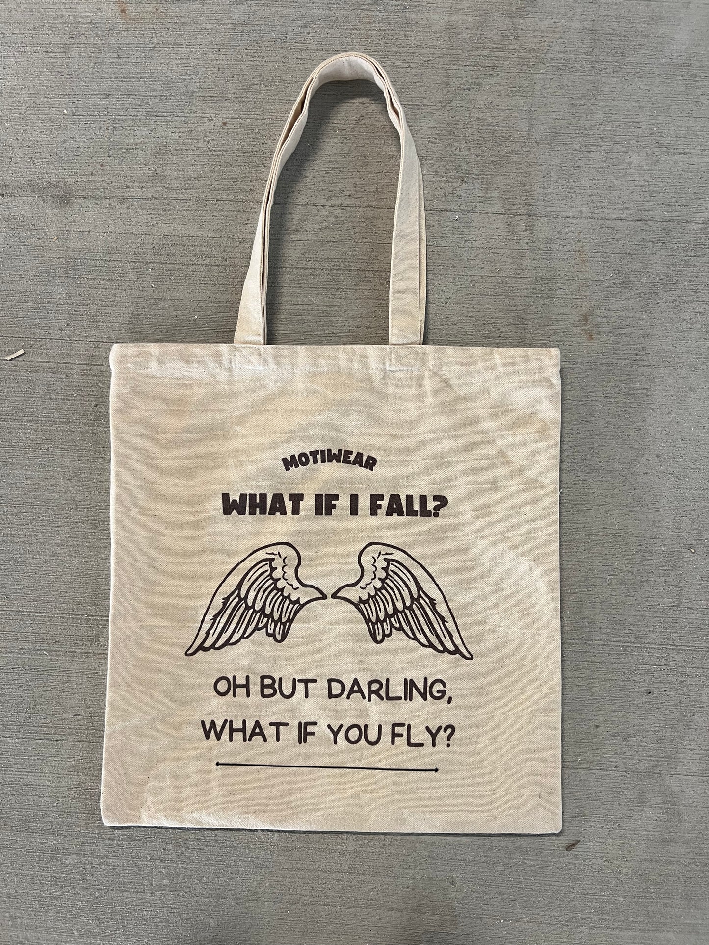 ‘What if you fly’ Cotton Canvas Tote Bag
