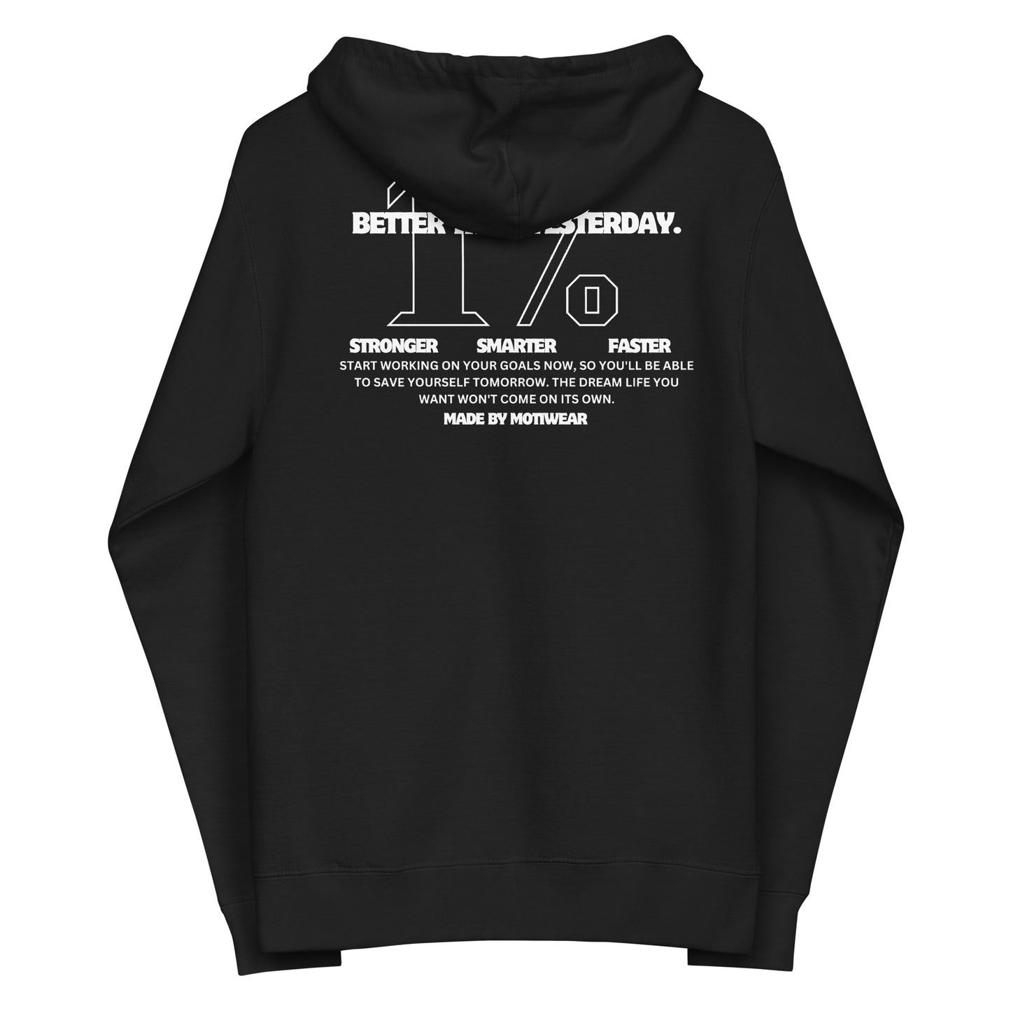 '1% Better2.0' zip up hoodie